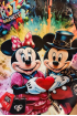 Zateplený kabát s farebnou potlačou - Minie a Mickey